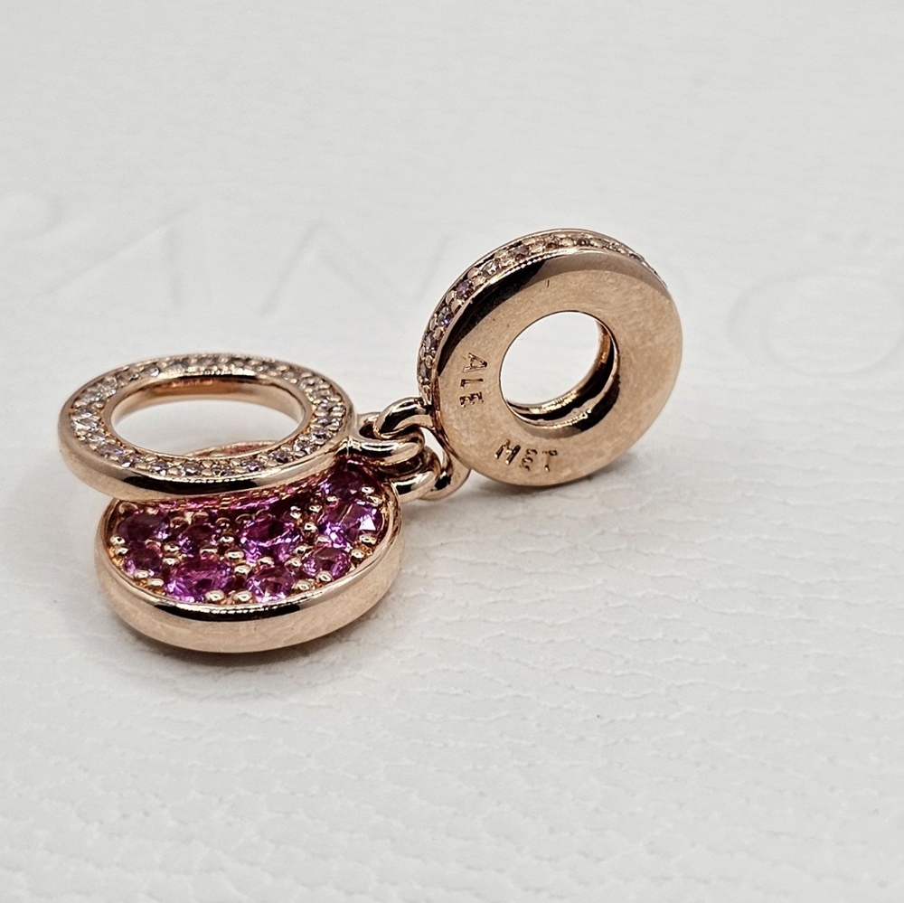 🎁Authentic Pandora ROSE SPARKLING DANGLE CHARM - Picture 3 of 8